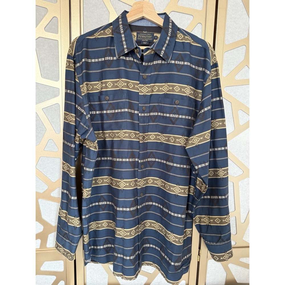 Pendleton Woolen Mills Button Up Shirt‎ Aztec Southwest 100% Cotton Men's Size M